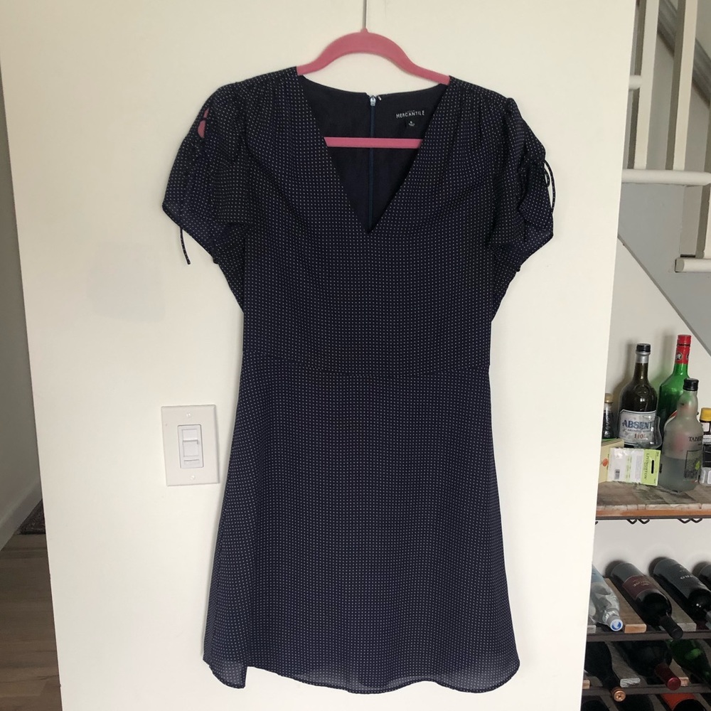 J. Crew Mercantile Polka Dot tie Sleeve Dress